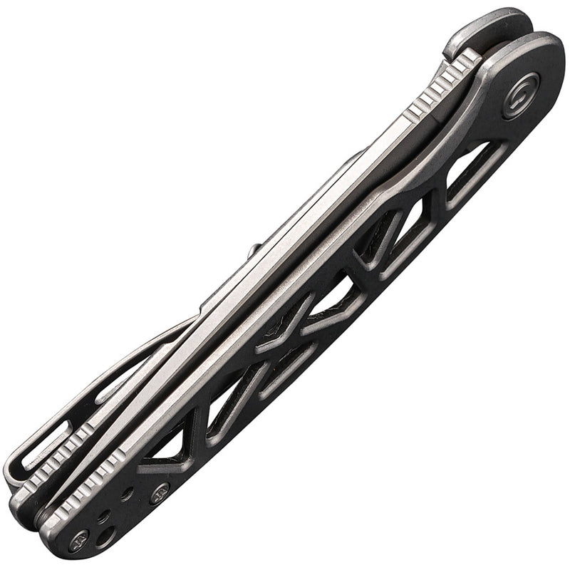 Civivi Perf Plain Stainless Steel (3.12" Stonewashed Nitro-V) Folding Knife [C20006-A] - product view 3