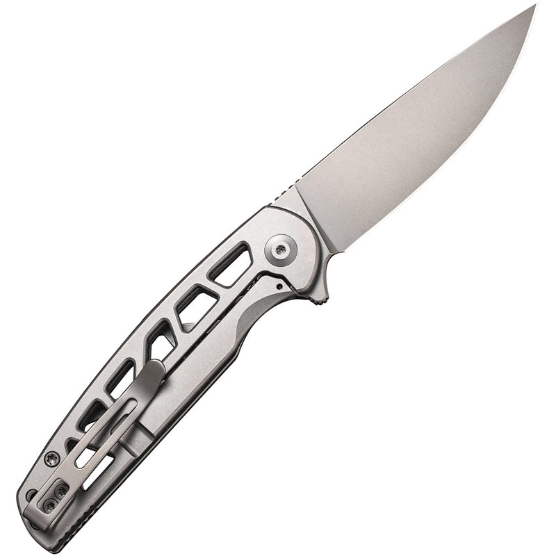 Civivi Perf Plain Stainless Steel (3.12" Stonewashed Nitro-V) Folding Knife [C20006-A] - product view 5