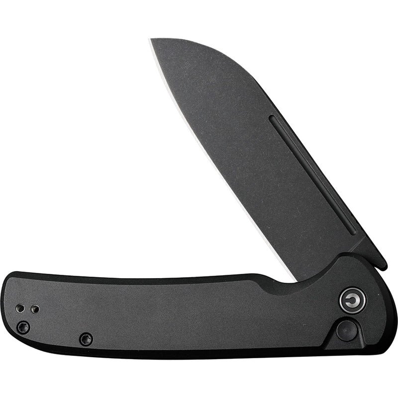 Civivi Chevalier II Black Aluminum (3.47" Black Stonewashed 14C28N) Folding Knife [C20022B-1] - product view 4