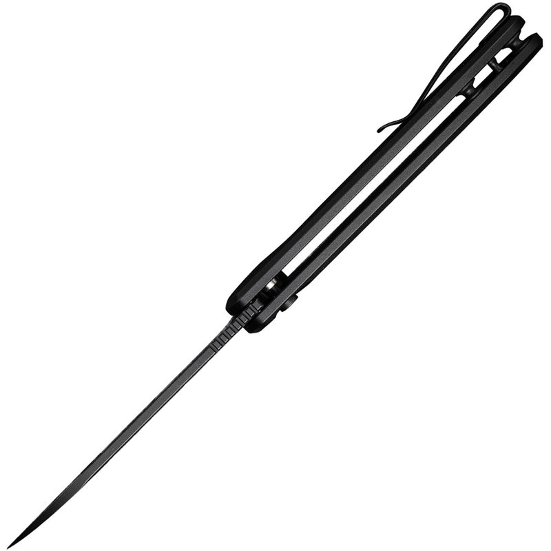Civivi Chevalier II Black Aluminum (3.47" Black Stonewashed 14C28N) Folding Knife [C20022B-1] - product view 5
