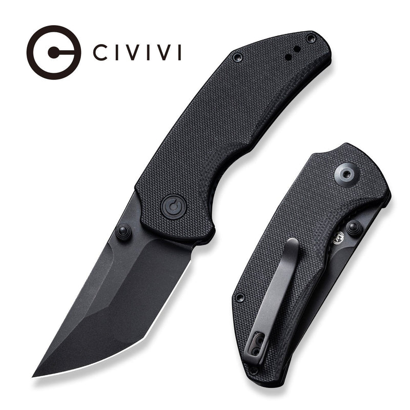 Civivi Thug 2 Black G10 (2.69" Black Stonewashed Nitro-V) Folding Knife [C20028C-1] - product view 6