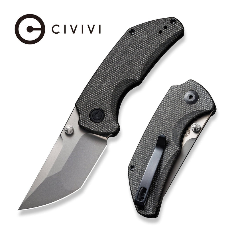 Civivi Thug 2 Dark Green Micarta (2.69" Silver Bead Blasted Nitro-V) Folding Knife [C20028C-3] - product view 6