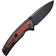 Civivi Teraxe Black, Burgundy Stainless Steel With G10 Inlay (3.48" Black Stonewashed Nitro-V) Folding Knife [C20036-1] - product view 5