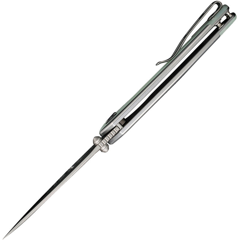 Civivi Teraxe Plain, Natural Stainless Steel With G10 Inlay (3.48" Silver Bead Blasted Nitro-V) Folding Knife [C20036-2] - product view 3
