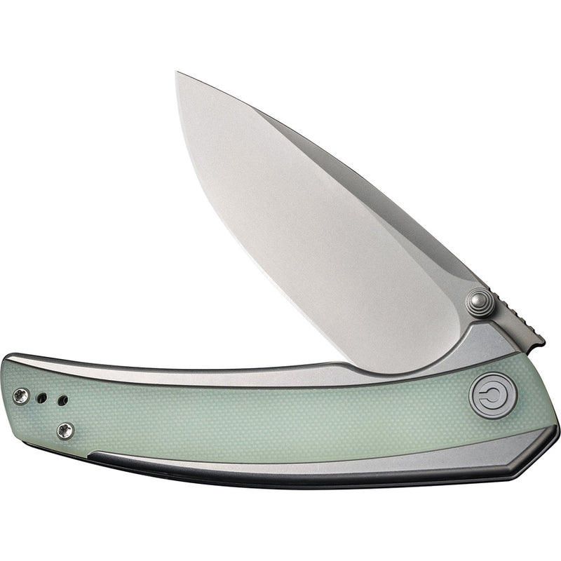 Civivi Teraxe Plain, Natural Stainless Steel With G10 Inlay (3.48" Silver Bead Blasted Nitro-V) Folding Knife [C20036-2] - product view 4