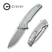 Civivi Teraxe Plain, Natural Stainless Steel With G10 Inlay (3.48" Silver Bead Blasted Nitro-V) Folding Knife [C20036-2] - product view 6