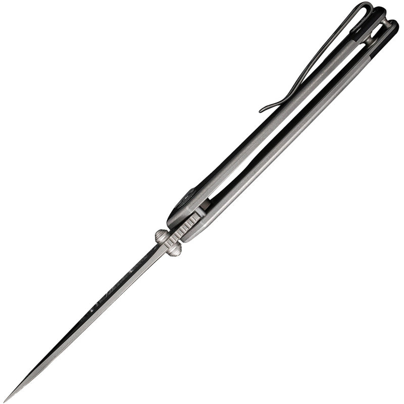 Civivi Teraxe Gray, Black Stainless Steel With G10 Inlay (3.48" Silver Bead Blasted Nitro-V) Folding Knife [C20036-3] - product view 3