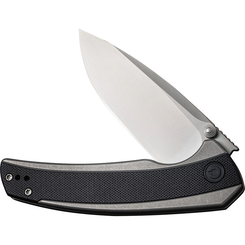 Civivi Teraxe Gray, Black Stainless Steel With G10 Inlay (3.48" Silver Bead Blasted Nitro-V) Folding Knife [C20036-3] - product view 4