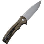 Civivi Cogent Green Micarta Coarse (3.47" Silver Bead Blasted 14C28N) Folding Knife [C20038D-5] - product view 4