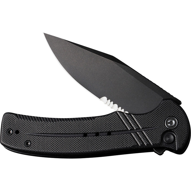 Civivi Cogent Black G10 (3.47" Black Stonewashed 14C28N) Folding Knife [C20038E1] - product view 4