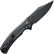 Civivi Sinisys Black Coarse G10 presentation side; Stainless Steel lock side (3.7" Black Stonewashed 14C28N) Folding Knife [C20039-1] - product view 5