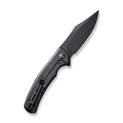 Civivi Sinisys Black Coarse G10 presentation side; Stainless Steel lock side (3.7" Black Stonewashed 14C28N) Folding Knife [C20039-1] - product view 7
