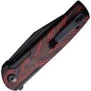 Civivi Cachet Black, Red Stainless Steel With G10 Inlay (3.48" Black Stonewashed 14C28N) Folding Knife [C20041C-1] - product view 2