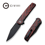 Civivi Cachet Black, Red Stainless Steel With G10 Inlay (3.48" Black Stonewashed 14C28N) Folding Knife [C20041C-1] - product view 6