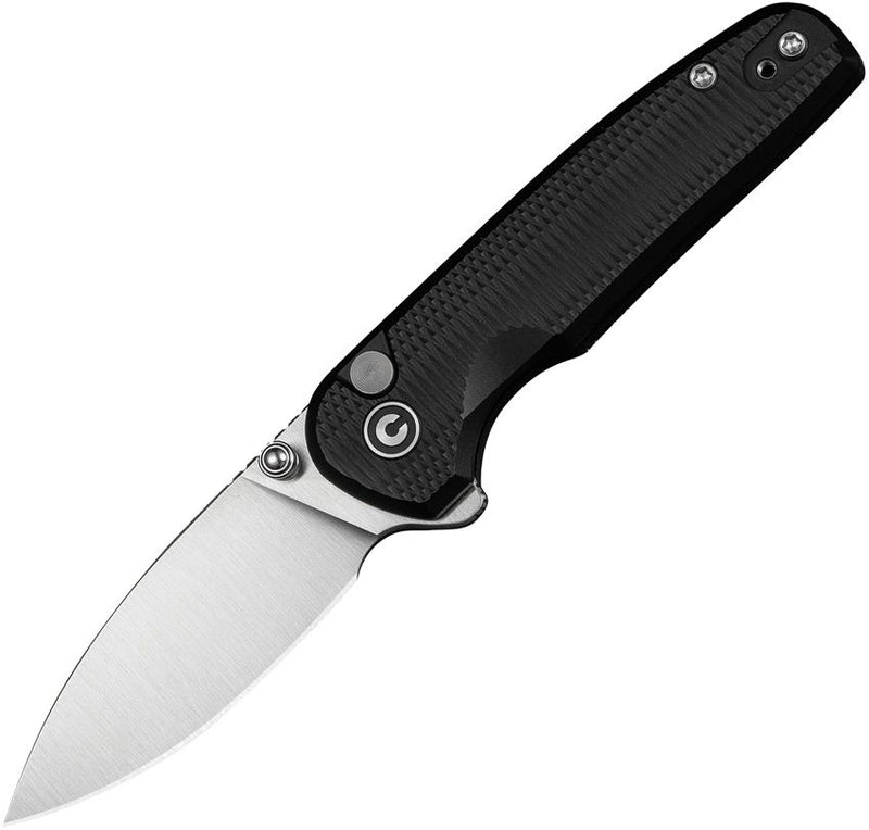 Civivi Mini Shakan Button Lock Black Folding Knife [C20052F-1]