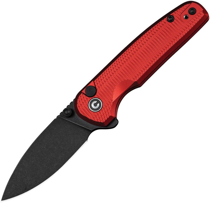 Civivi Mini Shakan Button Lock Red Folding Knife [C20052F-2]
