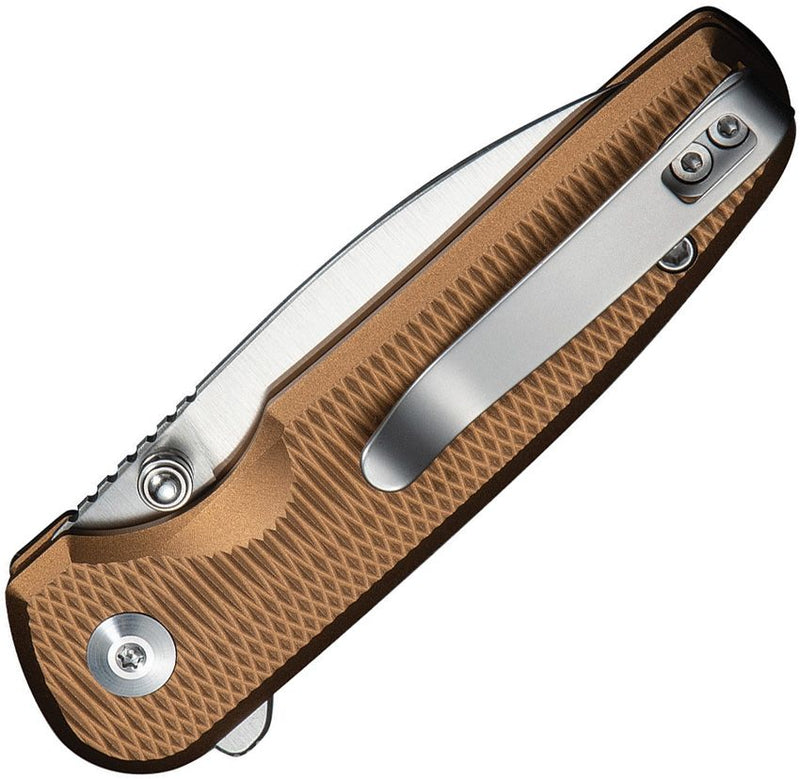 Civivi Mini Shakan Button Lock Brown Folding Knife [C20052F-3]