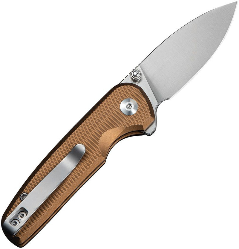 Civivi Mini Shakan Button Lock Brown Folding Knife [C20052F-3]