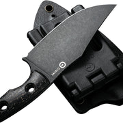 Civivi Midwatch Black Burlap Micarta (3.39" Black Stonewashed Bohler N690) Fixed Blade Knife [C20059B-1] - product view 5