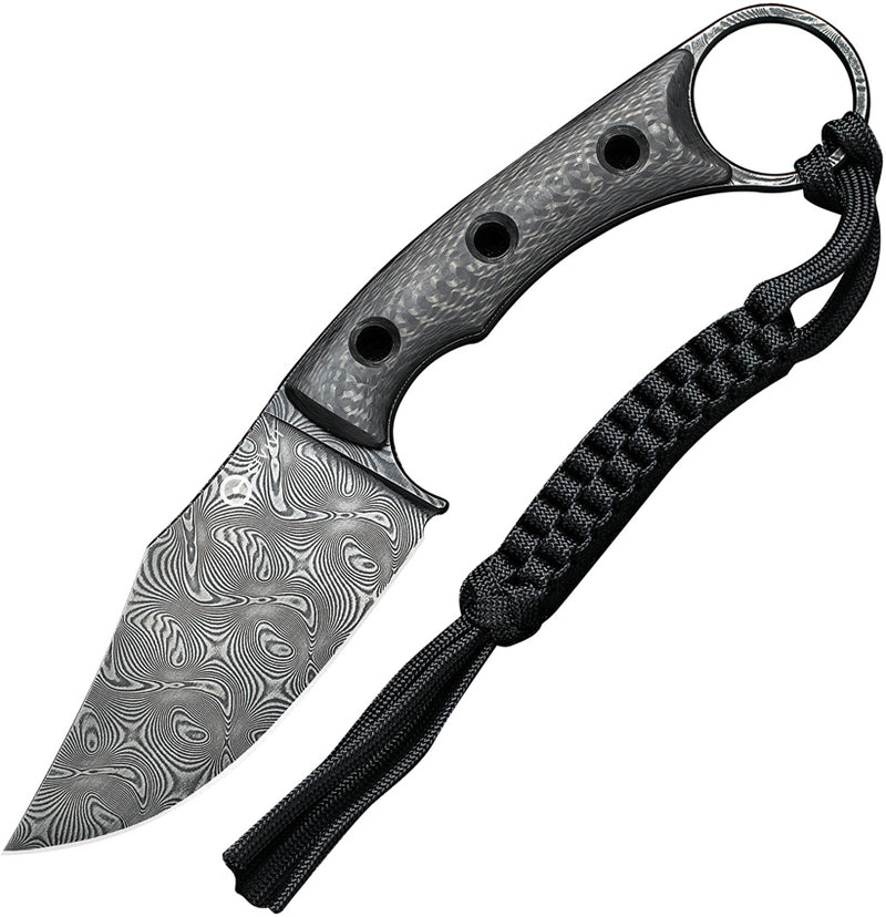 Civivi Midwatch Carbon fiber (3.38" Damascus steel) Fixed Blade Knife [ C20059BDS1] - product view 1