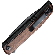 Civivi Savant Black, Wood Stainless Steel With Cuibourtia Wood Inlay (3.47" Black Stonewashed 14C28N) Folding Knife [ C20063B-1] - product view 2