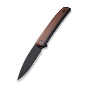 Civivi Savant Black, Wood Stainless Steel With Cuibourtia Wood Inlay (3.47" Black Stonewashed 14C28N) Folding Knife [ C20063B-1] - product view 5