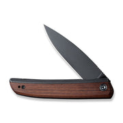 Civivi Savant Black, Wood Stainless Steel With Cuibourtia Wood Inlay (3.47" Black Stonewashed 14C28N) Folding Knife [ C20063B-1] - product view 7
