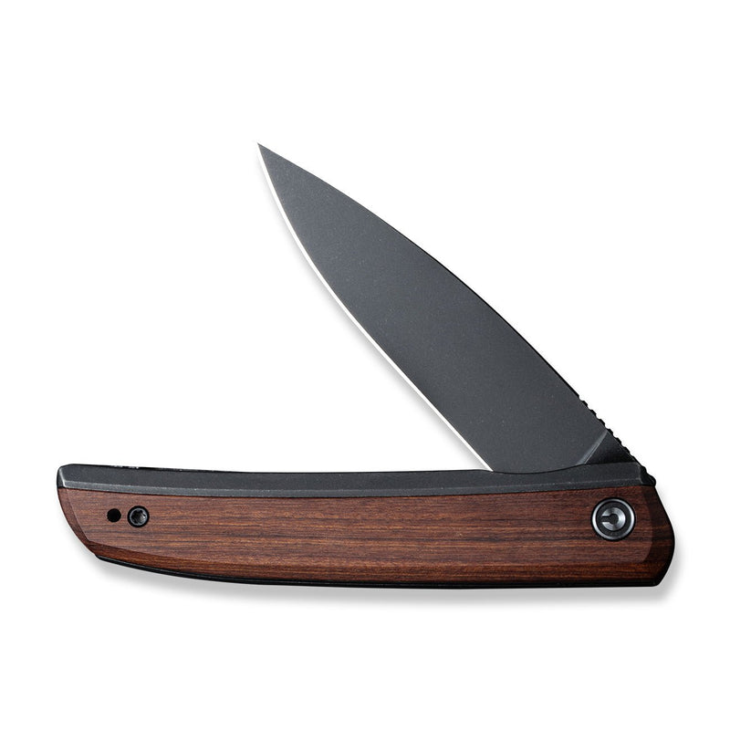 Civivi Savant Black, Wood Stainless Steel With Cuibourtia Wood Inlay (3.47" Black Stonewashed 14C28N) Folding Knife [ C20063B-1] - product view 7