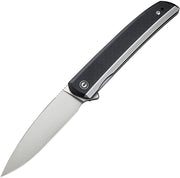 Civivi Savant Plain, Black Stainless Steel With G10 Inlay (3.47" Silver Bead Blasted 14C28N) Folding Knife [ C20063B-2] - product view 1