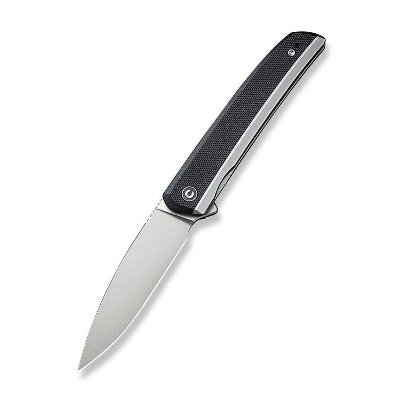 Civivi Savant Plain, Black Stainless Steel With G10 Inlay (3.47" Silver Bead Blasted 14C28N) Folding Knife [ C20063B-2] - product view 5