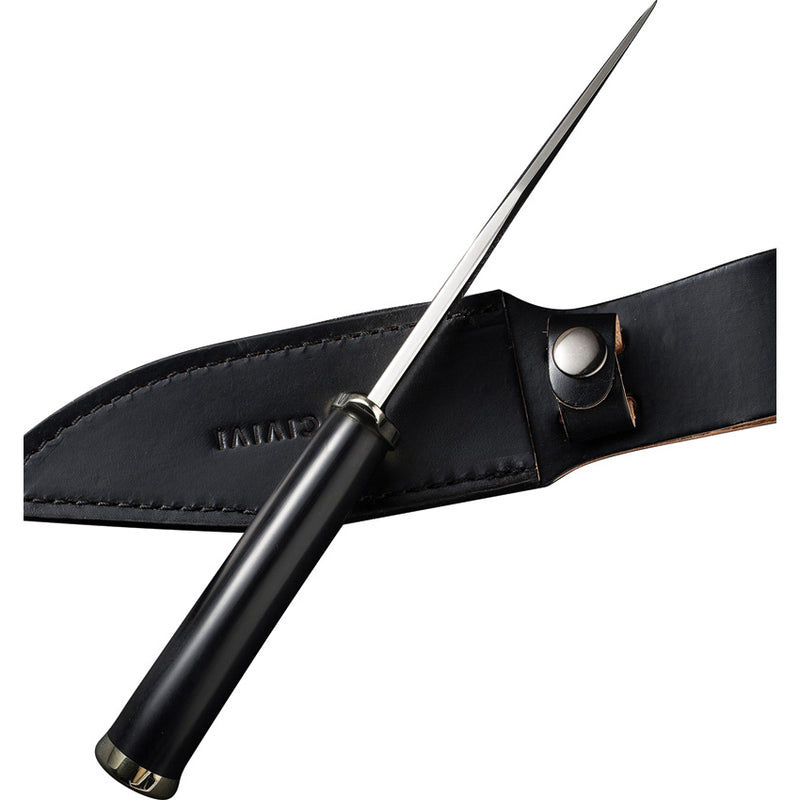 Civivi Teton Tickler Black / Polished G10 / Nickel-Silver Guard&Pommel (5.45" Satin D2) Folding Knife [C20072-1] - product view 5