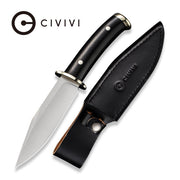 Civivi Teton Tickler Black / Polished G10 / Nickel-Silver Guard&Pommel (5.45" Satin D2) Folding Knife [C20072-1] - product view 6