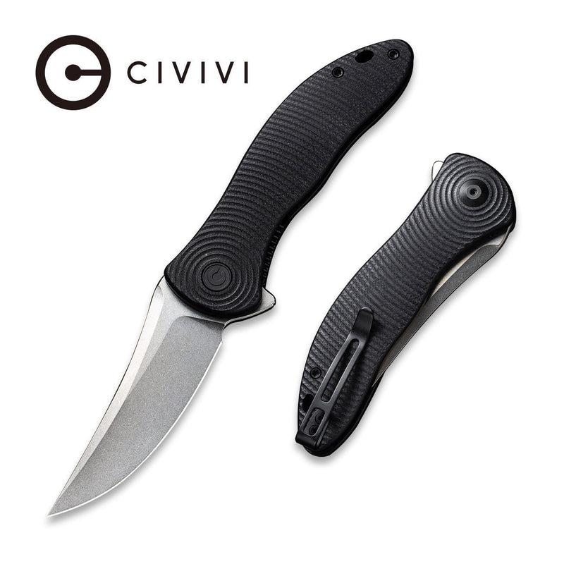Civivi Synergy3 Black G10 (3.24" Stonewashed Nitro-V) Folding Knife [C20075A-1] - product view 7