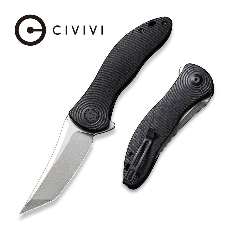 Civivi Synergy3 Black G10 (3.24" Stonewashed Nitro-V) Folding Knife [C20075B-1] - product view 7