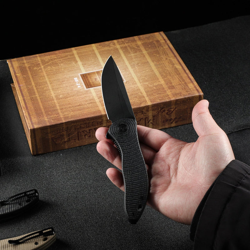 Civivi Synergy3 Black G10 (3.24" Black Stonewashed Nitro-V) Folding Knife [C20075D-1] - product view 6