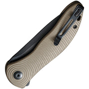 Civivi Synergy3 Tan G10 (3.24" Black Stonewashed Nitro-V) Folding Knife [C20075D-2] - product view 2