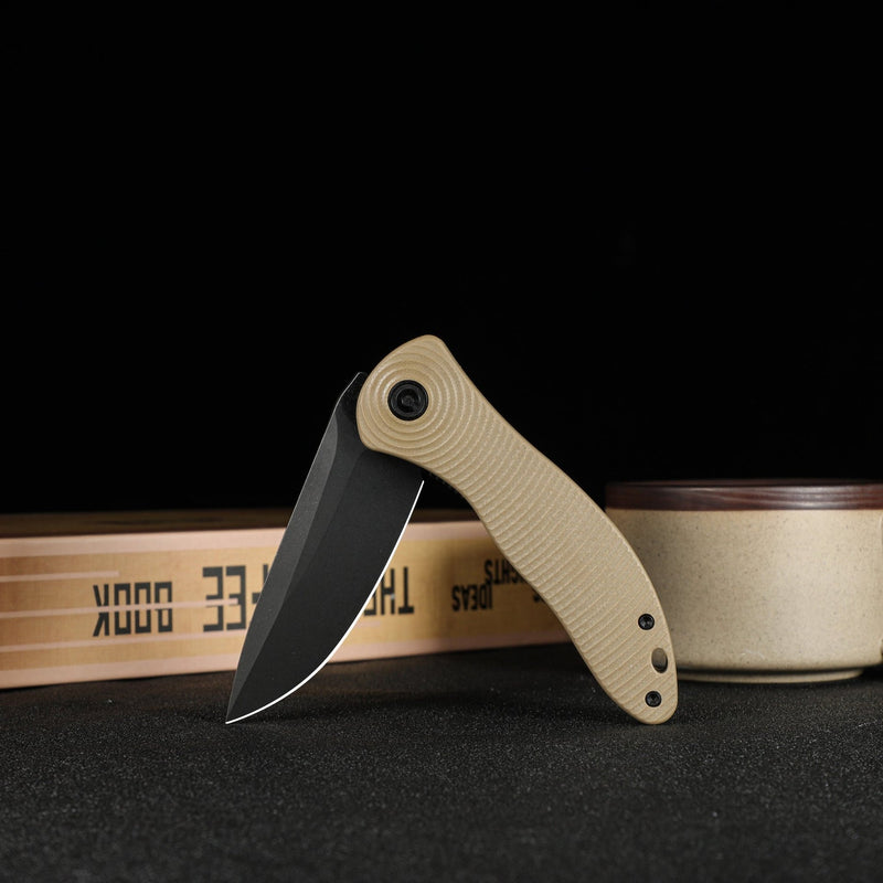 Civivi Synergy3 Tan G10 (3.24" Black Stonewashed Nitro-V) Folding Knife [C20075D-2] - product view 7