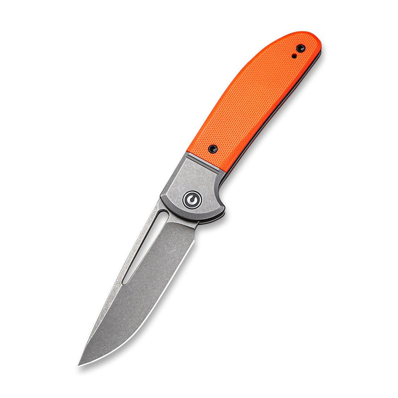 Civivi Trailblazer Gray,Orange G10 Onlay On Stainless Steel (2.97" Gray Stonewashed 14C28N) Folding Knife [C2018A] - product view 7