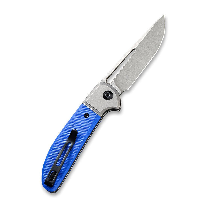 Civivi Trailblazer Gray,Blue G10 Onlay On Stainless Steel (2.97" Gray Stonewashed 14C28N) Folding Knife [C2018B] - product view 6