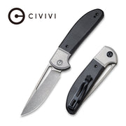 Civivi Trailblazer Gray,Black G10 Onlay On Stainless Steel (2.97" Gray Stonewashed 14C28N) Folding Knife [C2018C] - product view 5