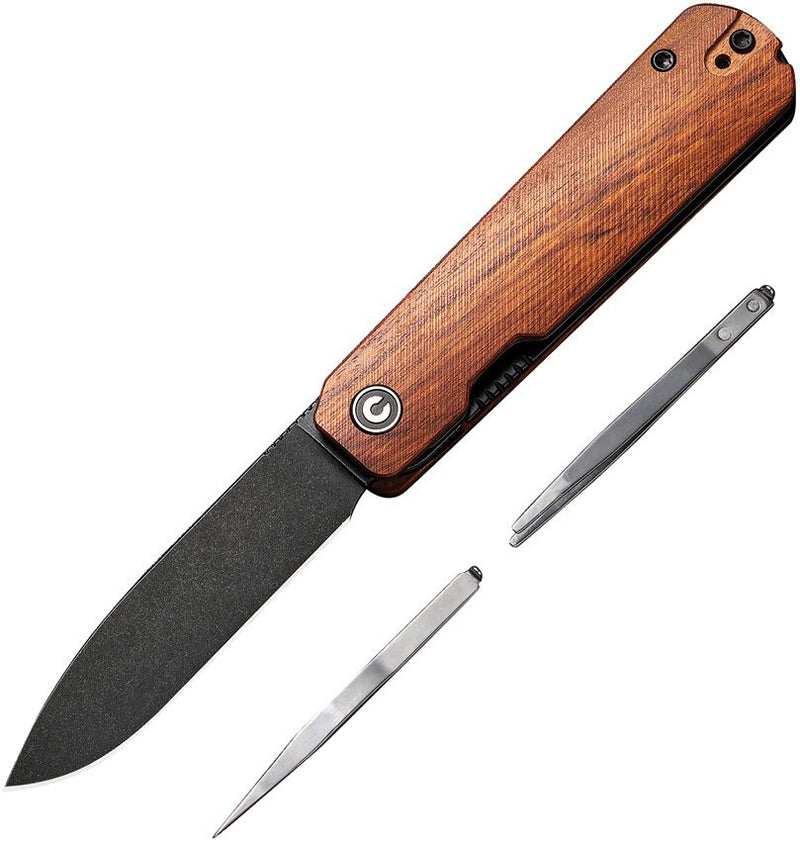 Civivi Sendy Linerlock Wood Folding Knife [C21004A2]