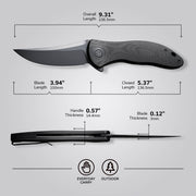 Civivi Synergy4 Black G10 (3.94" Black Nitro-V) Folding Knife [ C21018A-1] - product view 7