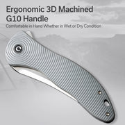 Civivi Synergy4 Gray G10 (3.94" Satin Finished Nitro-V) Folding Knife [ C21018A-2] - product view 6