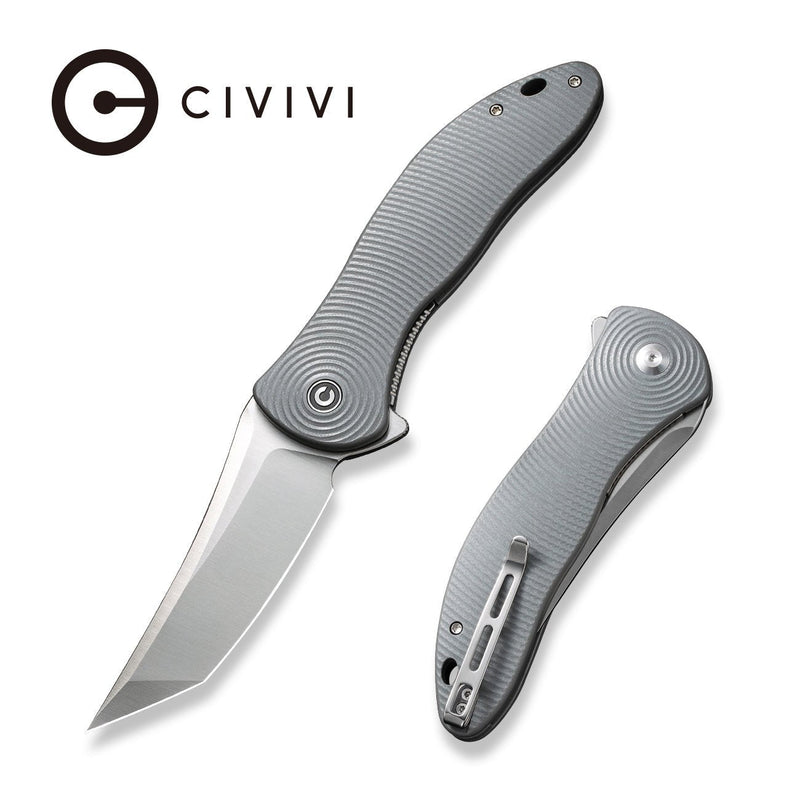 Civivi Synergy4 Gray G10 (3.94" Satin Finished Nitro-V) Folding Knife [ C21018B-2] - product view 4