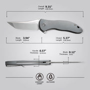 Civivi Synergy4 Gray G10 (3.94" Satin Finished Nitro-V) Folding Knife [ C21018B-2] - product view 7
