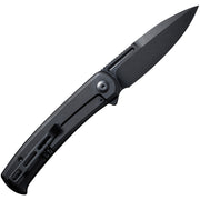 Civivi Cetos Black / Black Micarta Coarse presentation side; Stainless Steel lock side (3.48" Black Stonewashed 14C28N) Folding Knife [C21025B-2] - product view 4