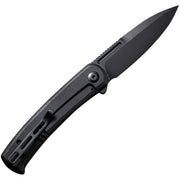 Civivi Cetos Green / Black Micarta Coarse presentation side; Stainless Steel lock side (3.48" Black Stonewashed 14C28N) Folding Knife [C21025B-3] - product view 4