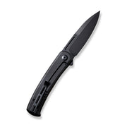 Civivi Cetos Green / Black Micarta Coarse presentation side; Stainless Steel lock side (3.48" Black Stonewashed 14C28N) Folding Knife [C21025B-3] - product view 7