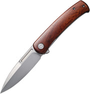 Civivi Cetos Wood / Gray Cuibourtia Wood presentation side; Stainless Steel lock side (3.48" Silver Bead Blasted 14C28N) Folding Knife [C21025B-4] - product view 1