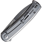Civivi Cetos Wood / Gray Cuibourtia Wood presentation side; Stainless Steel lock side (3.48" Silver Bead Blasted 14C28N) Folding Knife [C21025B-4] - product view 2
